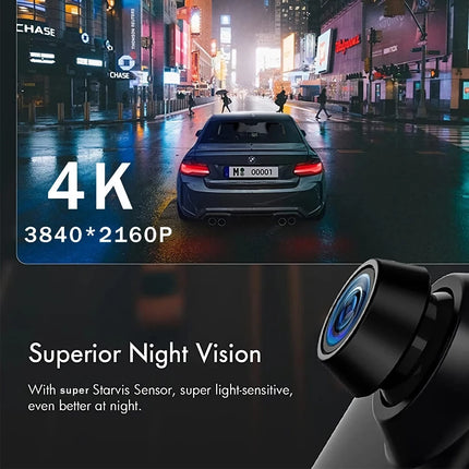 Car 10 Inch 4K Wi-Fi GPS Mirror Dash Cam Dual Lens - Wnkrs