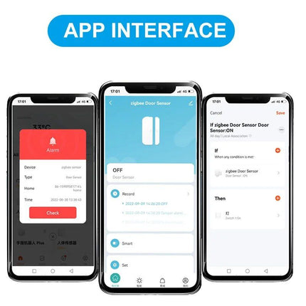 Capteur de porte et fenêtre Détecteur d'ouverture/fermeture de porte sans fil pour maison intelligente