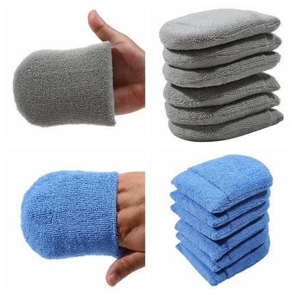 Microfiber Car Wax Applicator Mitts: Premium Polishing & Cleaning Pads - Wnkrs