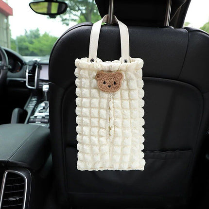 Cute Cartoon Bear Car Tissue Holder - Wnkrs