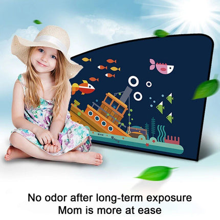 Magnetic Curtain In The Car Window Sunshade Cover Cartoon Universal Side Window Sunshade UV Protection For Kid Baby Children - Wnkrs