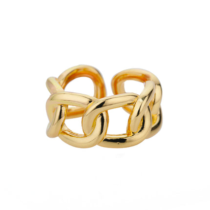 Gold Adjustable Chain Ring for Women