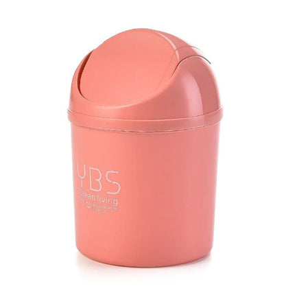 Compact Rolling Lid Mini Trash Bin - Portable Garbage Can for Car & Desk - Wnkrs