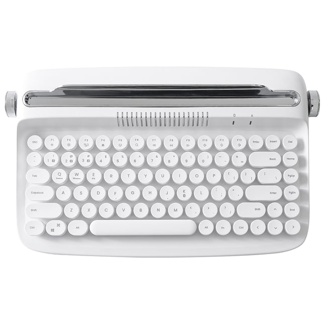 Retro Wireless Bluetooth Typewriter Keyboard with Integrated Stand