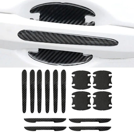 Carbon Fiber Car Door Handle Scratch Protector & Rearview Mirror Strip - Wnkrs