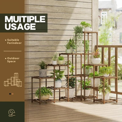 Multi-Tier Wooden Plant Stand - Wnkrs