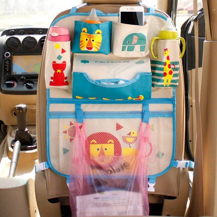 Fun and Functional Kids Cartoon Car Back Seat Organizer - Wnkrs