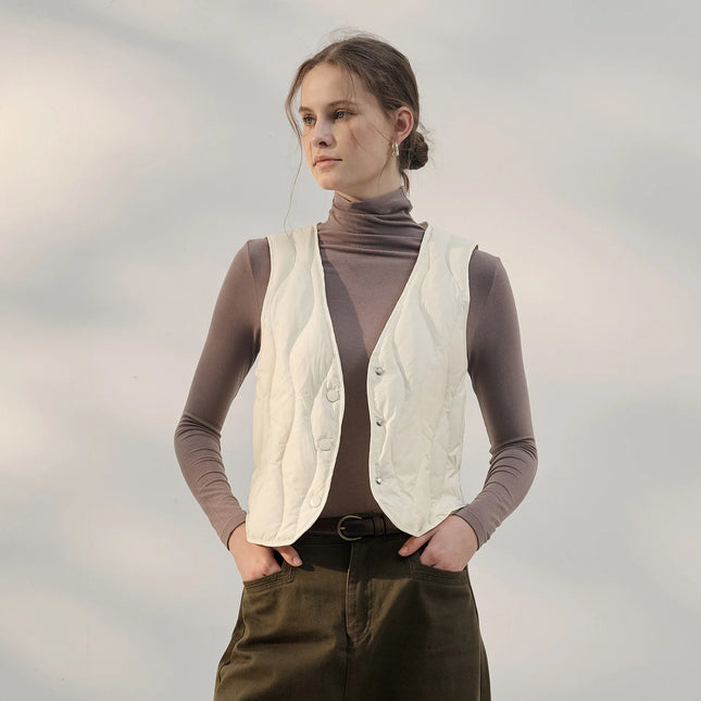 Gilet sans manches en duvet pour femme