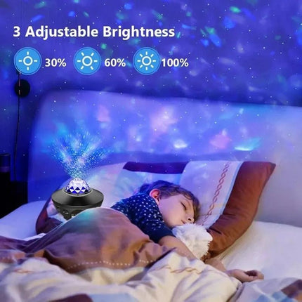 Galaxy & Ocean Wave Projector Night Light with Bluetooth Speaker - Wnkrs