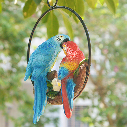 Lindo loro de resina con anillo