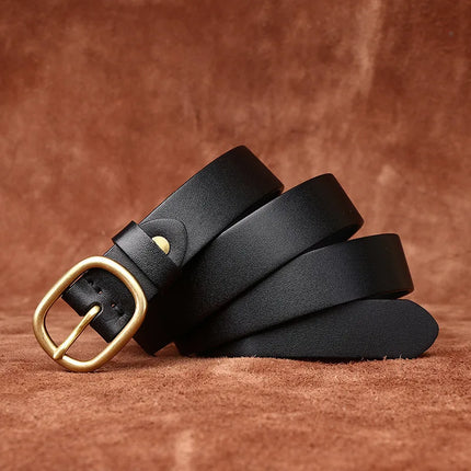 2.8CM Genuine Leather Women's Fashion Belt - Vintage Pin Buckle Strap