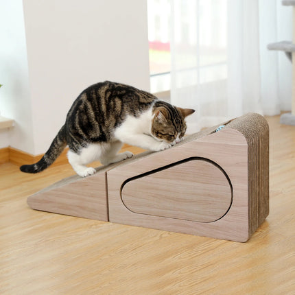 2-in-1 Cat Scratching Post with Detachable Scratch Pad