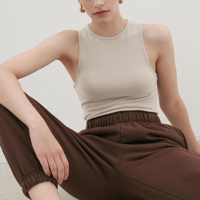 Elegante camiseta sin mangas ajustada de verano para mujer