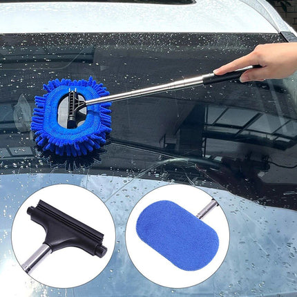 3-in-1 Extendable Car Window Cleaning Kit with Rotating Head - Wnkrs