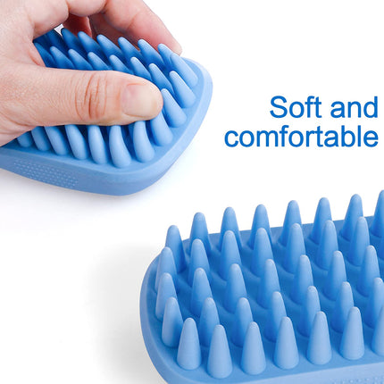 Brosse de bain et de toilettage pour animaux en silicone souple