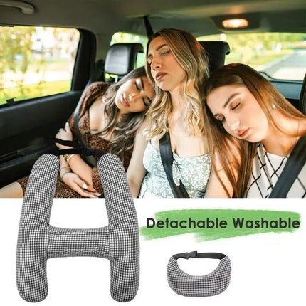 Comfort Kid & Adult Car Seat Neck Support Pillow - H-Shape Travel Cushion for Safe, Cozy Journeys - Wnkrs