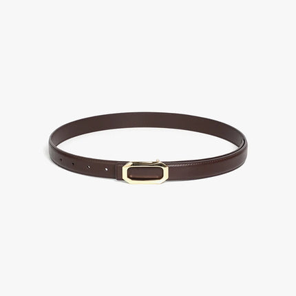 Ceinture décontractée en cuir de vache véritable pour femme