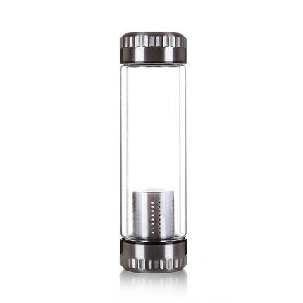 tea bottle bottled water bottle infuser with filter stainless steel tea infuser filter double wall glass sport water tumbler - Wnkrs