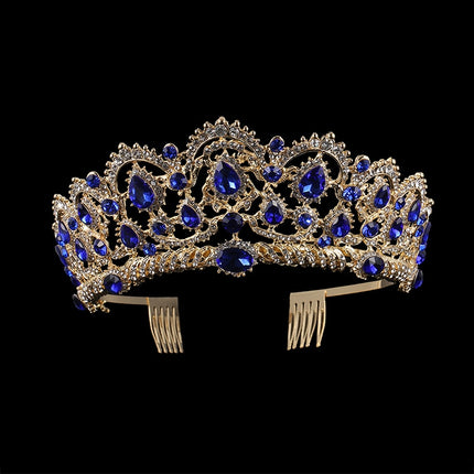 Women's Baroque Crystal Tiara with Comb - Wnkrs