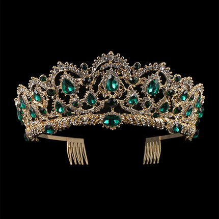 Women's Baroque Crystal Tiara with Comb - Wnkrs