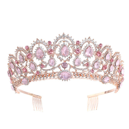 Women's Baroque Crystal Tiara with Comb - Wnkrs