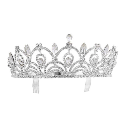 Women's Baroque Crystal Tiara with Comb - Wnkrs