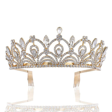 Women's Baroque Crystal Tiara with Comb - Wnkrs