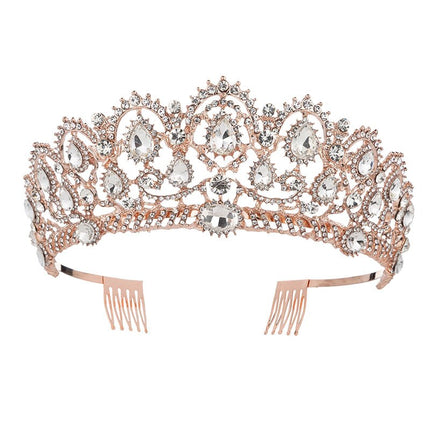 Women's Baroque Crystal Tiara with Comb - Wnkrs