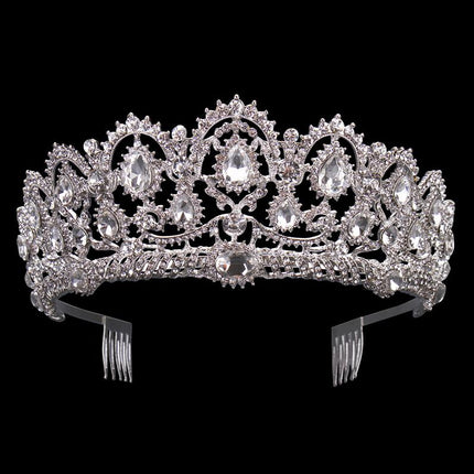 Women's Baroque Crystal Tiara with Comb - Wnkrs