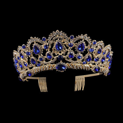 Women's Baroque Crystal Tiara with Comb - Wnkrs