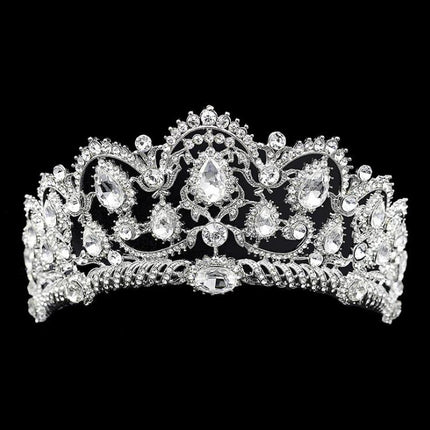 Women's Baroque Crystal Tiara with Comb - Wnkrs