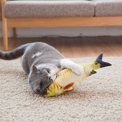 Interactive 3D Plush Fish Toy for Cats - Wnkrs