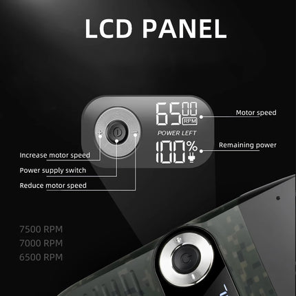 Afeitadora eléctrica y recortadora de barba 2 en 1 con pantalla LCD recargable