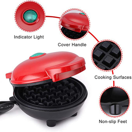 Electric Waffle Maker Machine EU Plug Mini Eggette Breakfast Pot Pan Bubble Egg Cake Oven Waffle Molds - Wnkrs