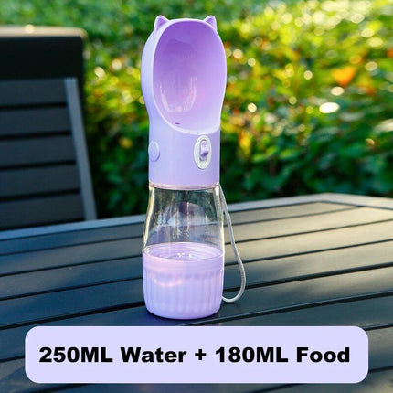 Portable 2-in-1 Dog & Cat Water Bottle and Food Dispenser - Wnkrs