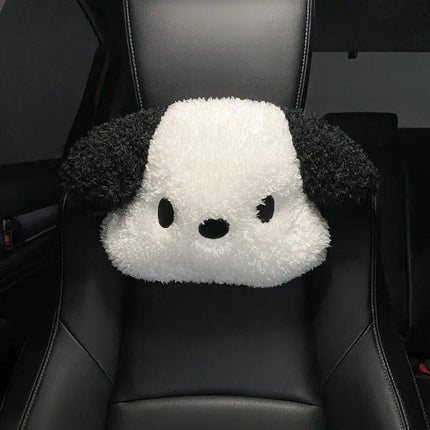 Plush Pochacco Anime Car Headrest & Lumbar Support Pillow - Wnkrs