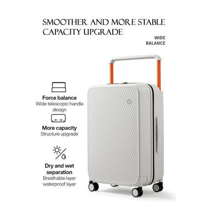 Luxurious 20" Wide Handle Hardside Carry-On