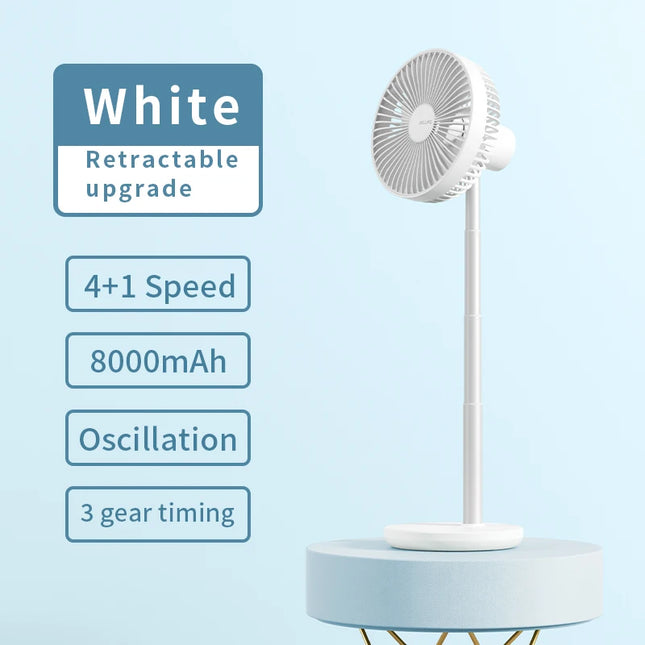 8000mAh Portable Rechargeable Desk Fan