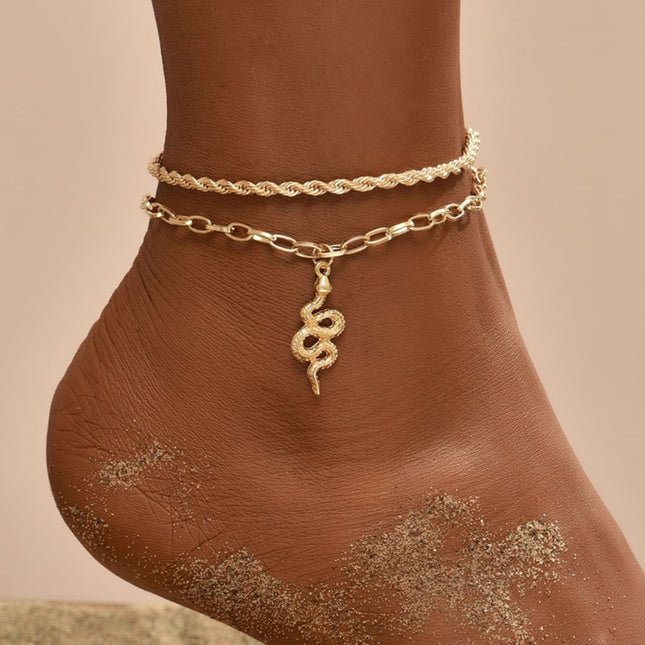 Women's Bohemian Snake Anklet - Wnkrs