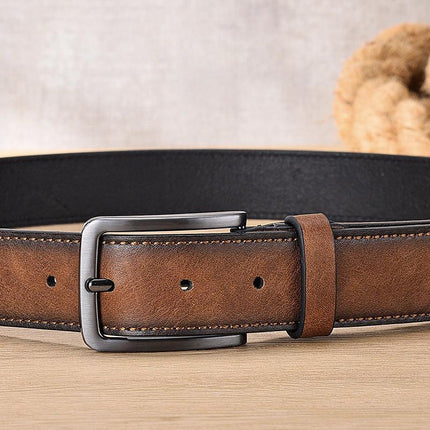 Ceinture en cuir PU de style vintage pour hommes