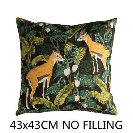 Madagascar, Jungle Animal Cushion Cover in Lush Green - Wnkrs