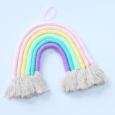 Colorful tapestry rainbow hand-woven hanging tassels - Wnkrs