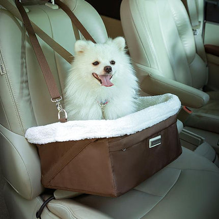 Asiento de coche portátil para mascotas: cama de viaje lavable, plegable y segura