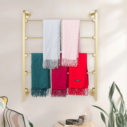 Gold 5-Tier Wall Mounted Scarf & Accessory Organizer Rack - Wnkrs