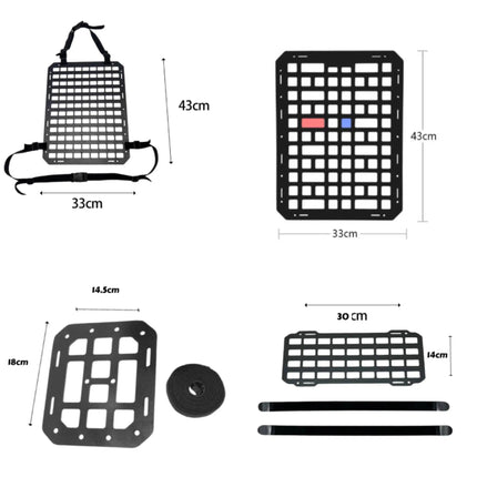 Compact Tactical MOLLE Vehicle Panel - Seat Back Gear Organizer for Car and Truck - Wnkrs