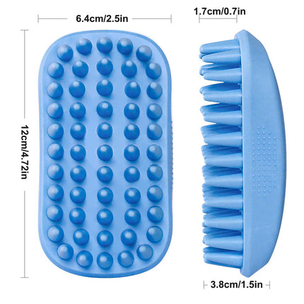 Brosse de bain et de toilettage pour animaux en silicone souple