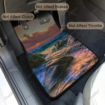 Nature Sunset Summer Car Floor Mats Carpet Non-Slip - Wnkrs