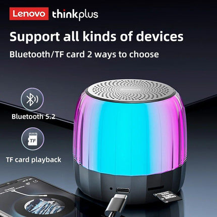 Wireless Bluetooth 5.2 Portable Outdoor Mini Speaker with RGB Lighting - Wnkrs