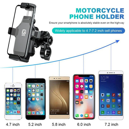 360° Rotating Shockproof Bike & Motorcycle Phone Mount for 4.7-7.2 Inch Devices - Wnkrs