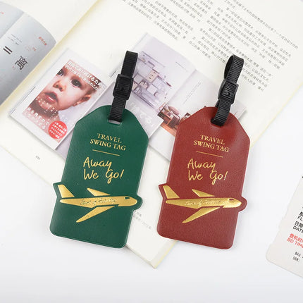 Portable PU Leather Luggage Tag